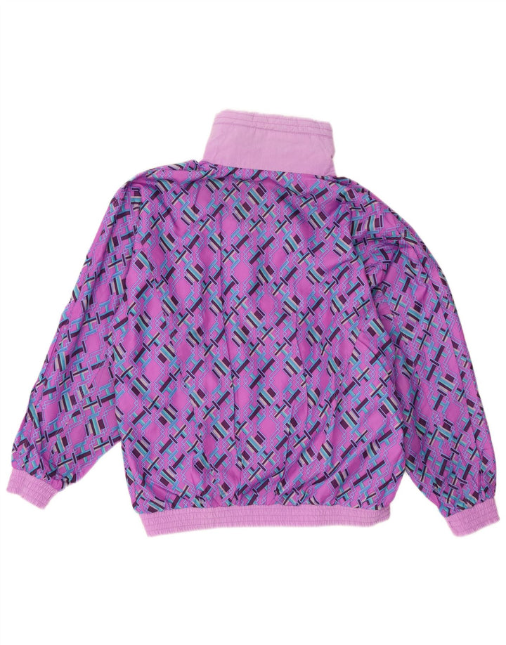 Lotto feminino reversível oversized agasalho top jaqueta Reino Unido 14 médio roxo