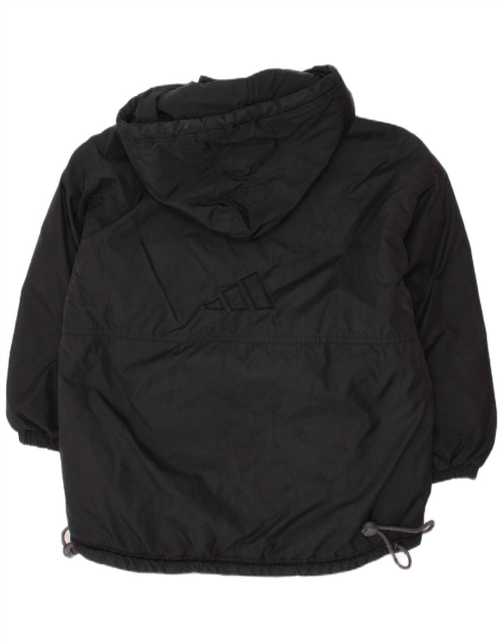 Casaco ADIDAS Menino Graphic Hooded Padded 8-9 Anos Preto Poliamida