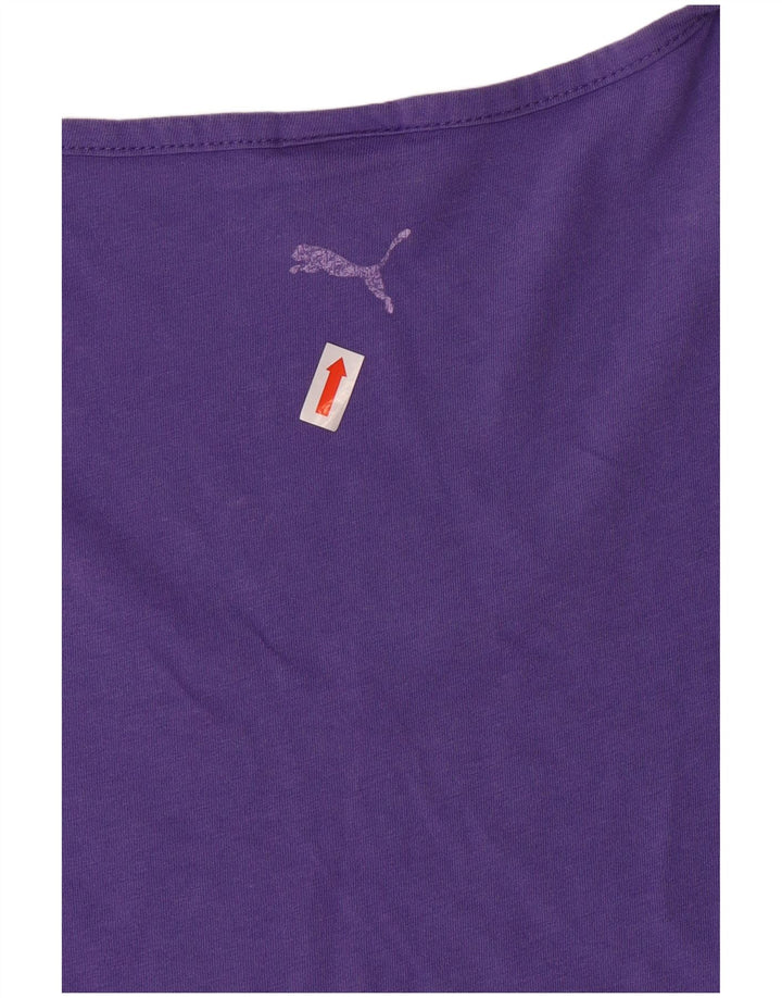 Camiseta feminina PUMA com estampa gráfica UK 14 Médio Roxo