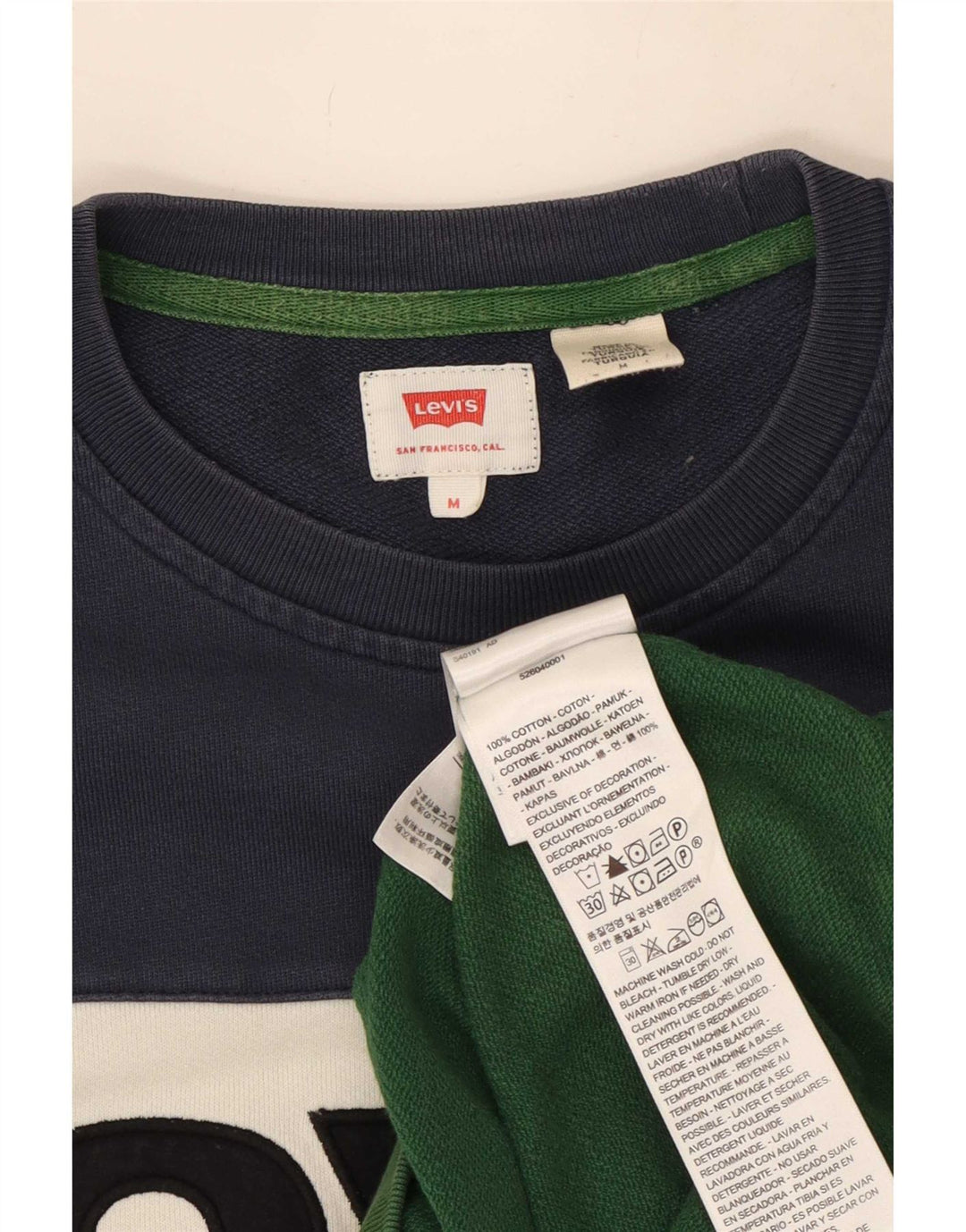 Moletom masculino Levi's Jumper médio multicolorido colorblock algodão