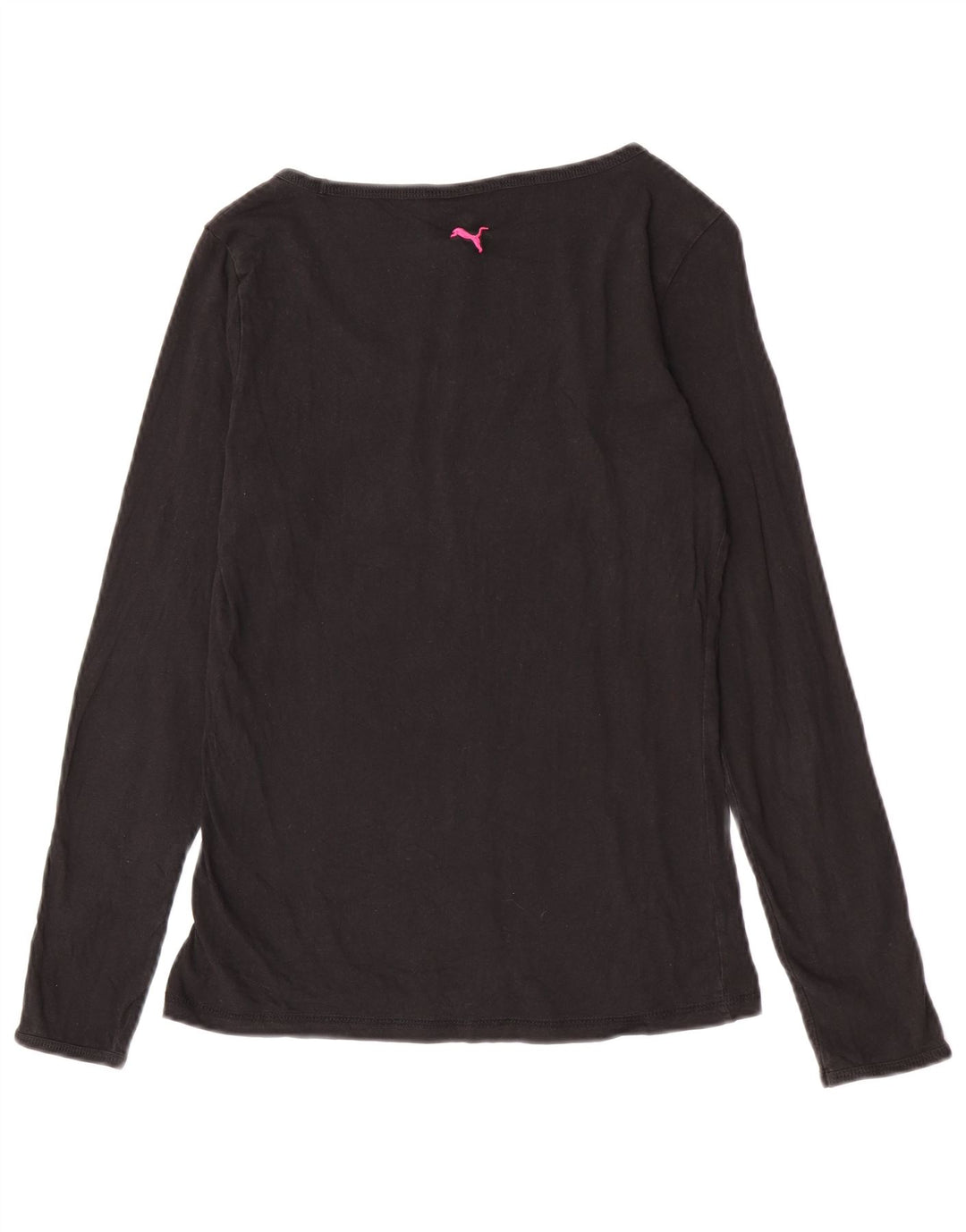 Puma Mulher Graphic Top Manga Longa UK 12 Médio Preto