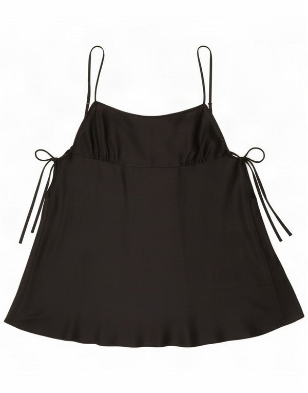 Top feminino vintage cropped UK 14 preto médio