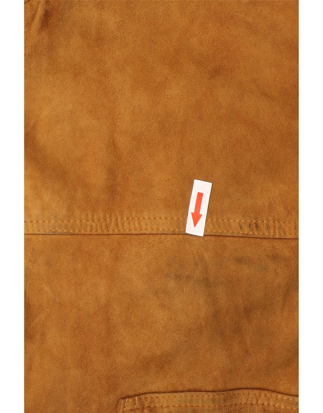Jaqueta bomber masculina vintage de camurça Reino Unido 42 XL couro bege