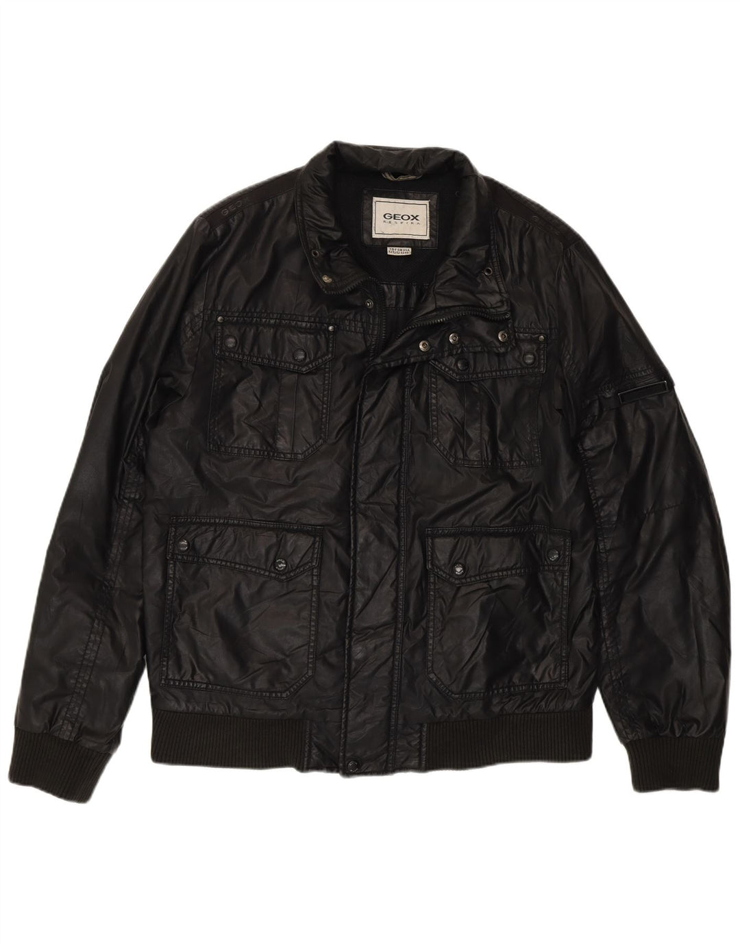 Jaqueta bomber masculina Geox Respira UK 42 XL poliéster preto