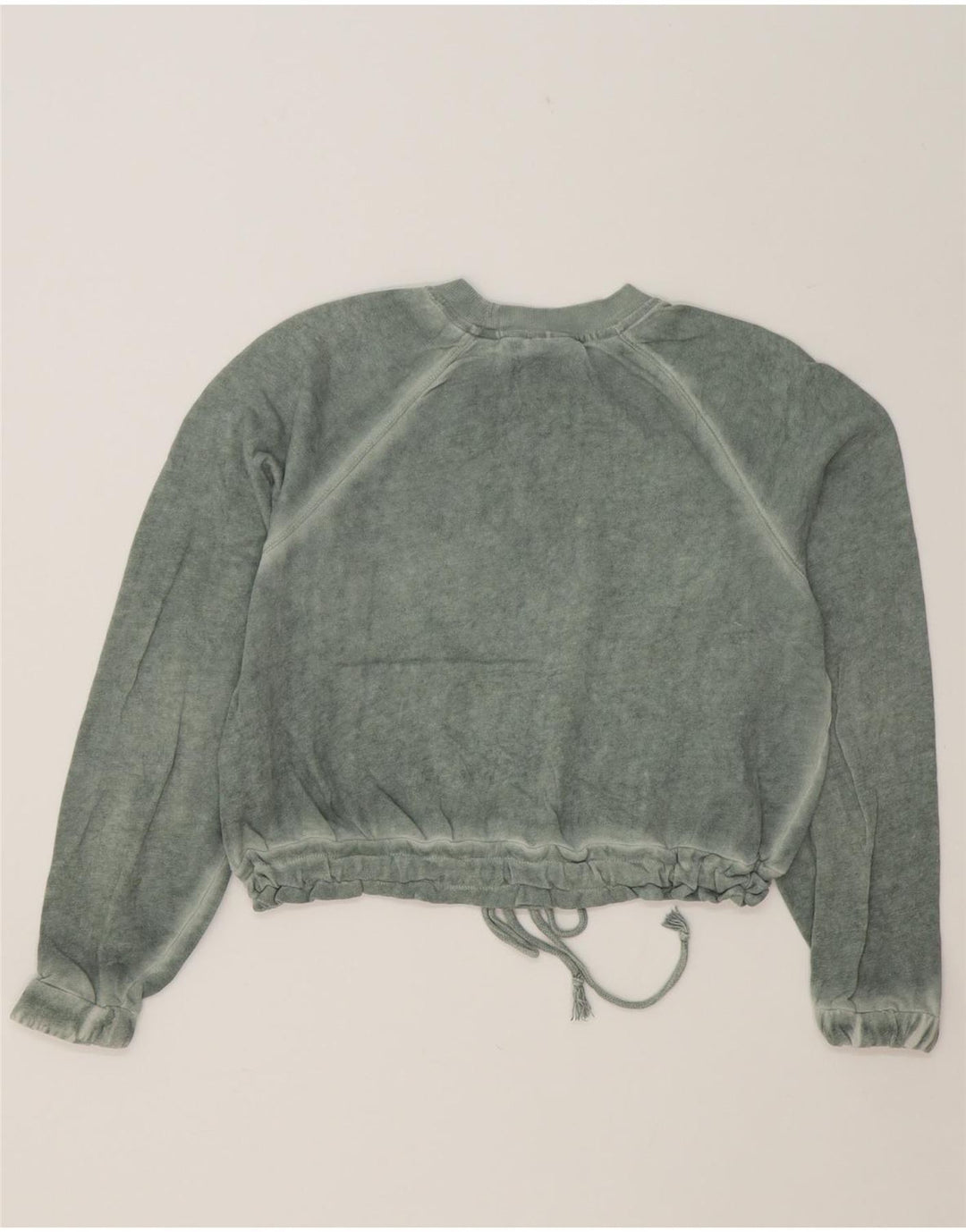 VANS Womens Crop Sweatshirt Jumper UK 6 XS Green Tie Dye Cotton Vintage Vans and Second-Hand Vans from Messina Hembry 