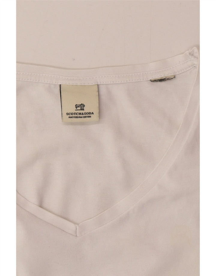 Camiseta masculina Scotch & Soda grande branca