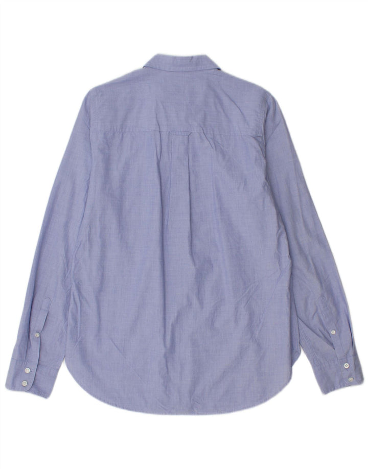 J. CREW Camisa feminina clássica de ajuste clássico EUA 4 algodão azul pequeno