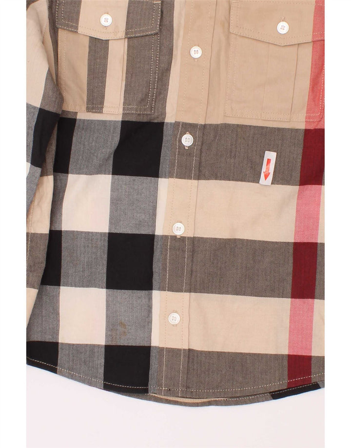 Camisa masculina Burberry 5-6 anos algodão xadrez multicolorido