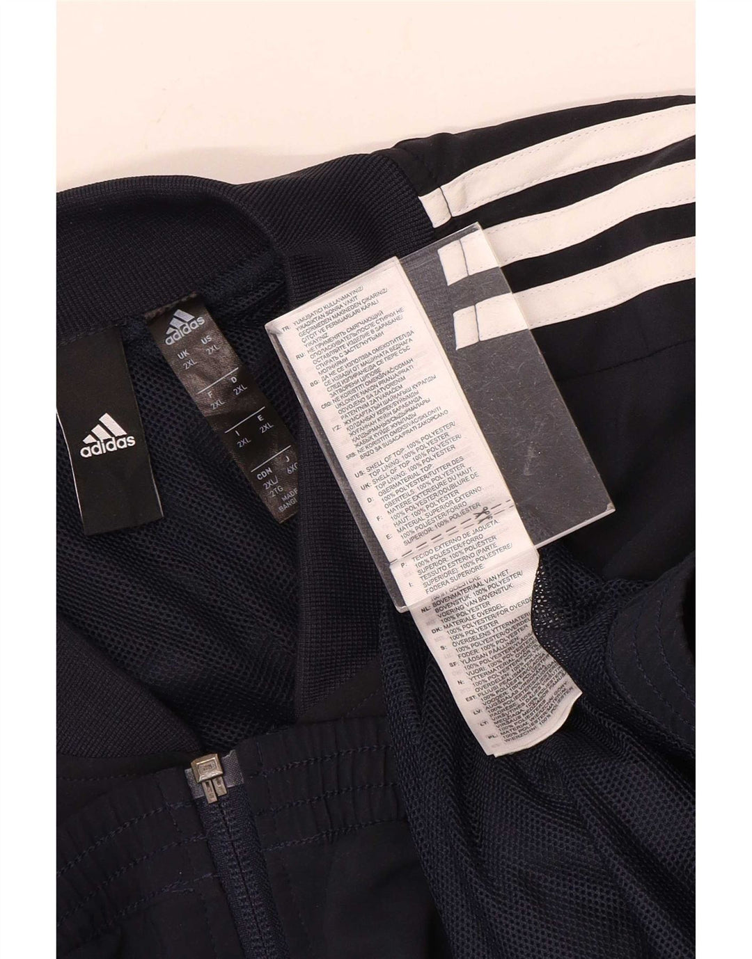 Adidas Mens Treino Top Jacket 2XL Poliéster Azul Marinho
