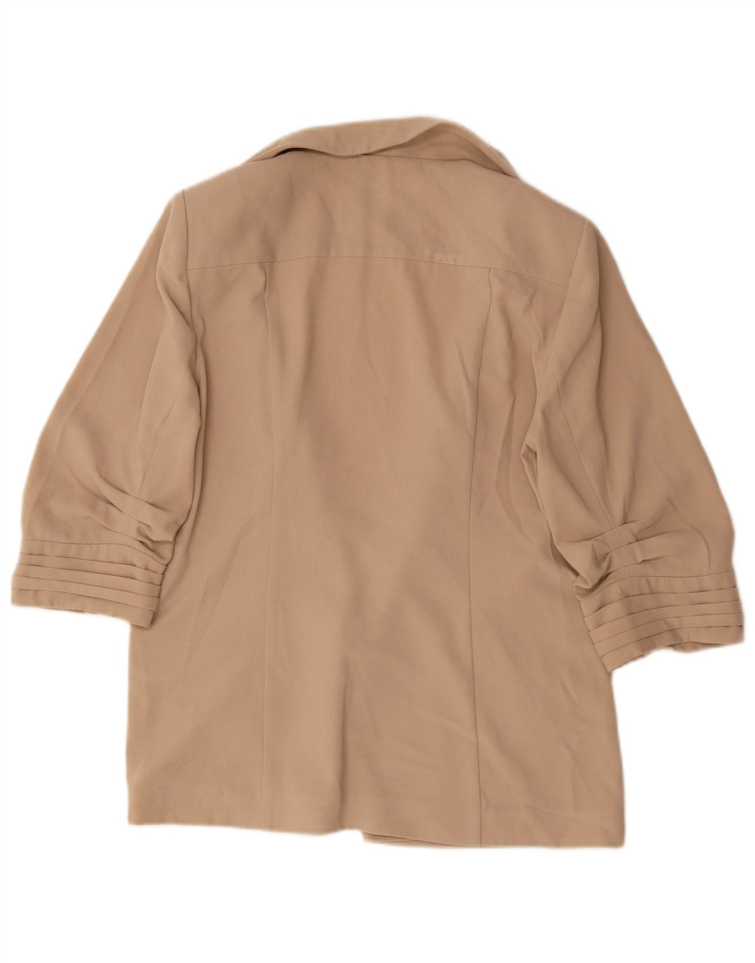 Jaqueta blazer feminina de manga 3/4 da Marks & Spencer Reino Unido 12 médio bege