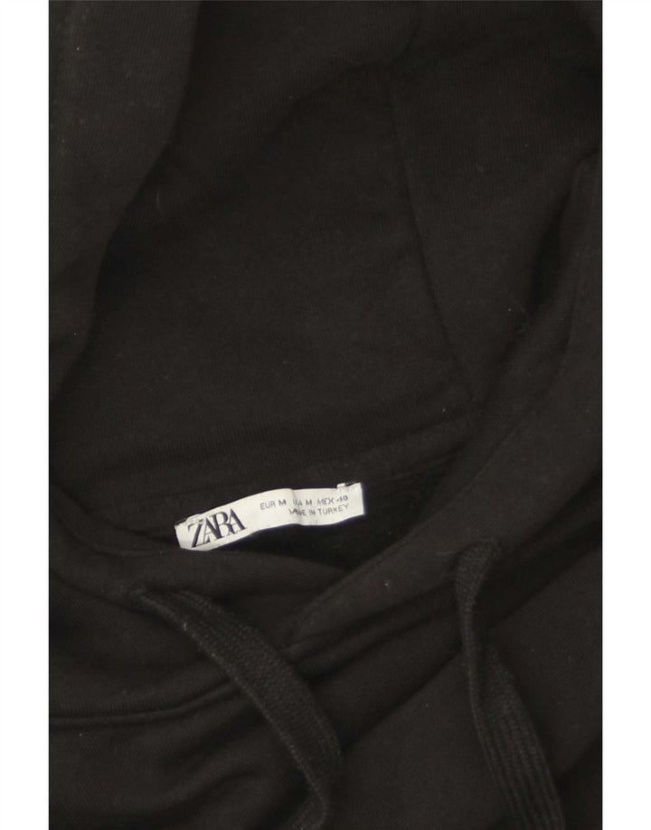 Zara Mens Hoodie Jumper Médio Preto