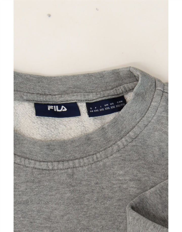 FILA Mens Sweatshirt Jumper 2XL Grey Cotton Vintage Fila and Second-Hand Fila from Messina Hembry 