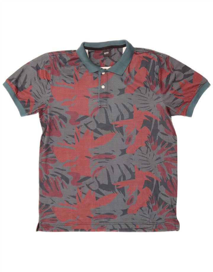 Camisa polo masculina Hugo Boss grande algodão multicolorido