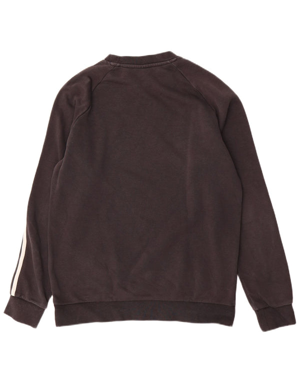 Adidas Mens Moletom Jumper Pequeno Algodão Preto