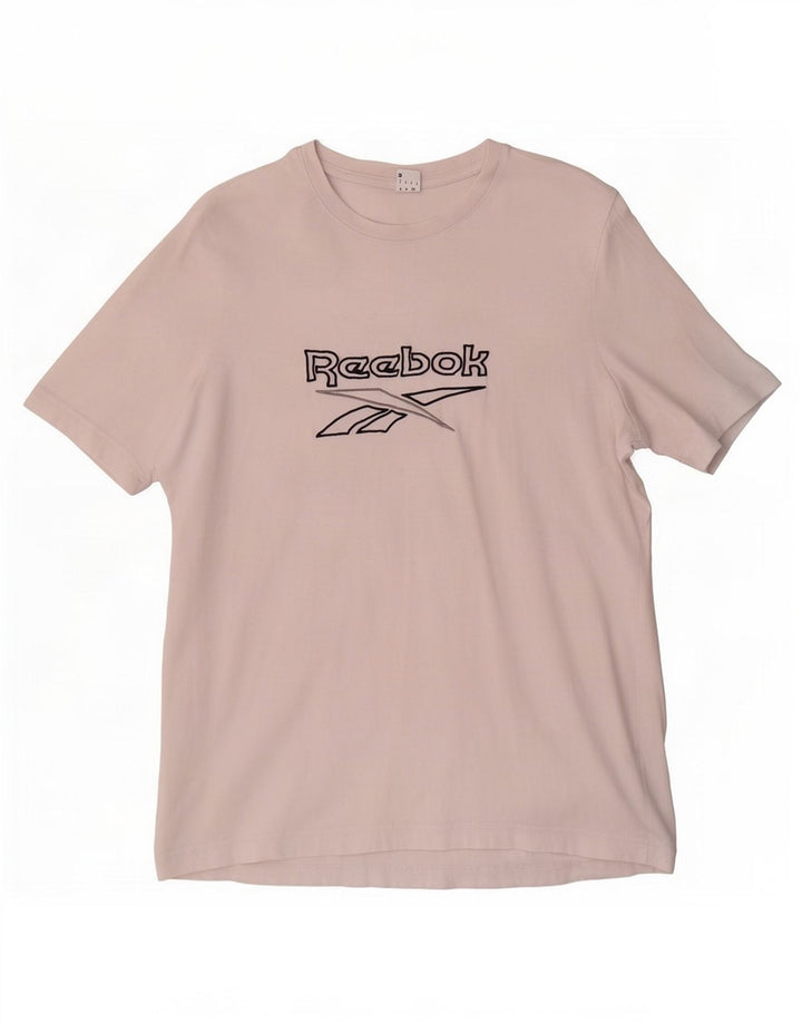 Camiseta gráfica masculina Reebok Top pequeno algodão branco