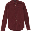 SUPERDRY Mens Classic Fit Shirt XS Burgundy Gingham Cotton Vintage Superdry and Second-Hand Superdry from Messina Hembry 
