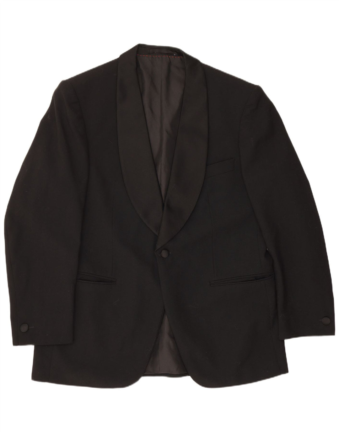Jaqueta blazer masculina Wilvorst com 1 botão Reino Unido 40 grande preta de lã nova