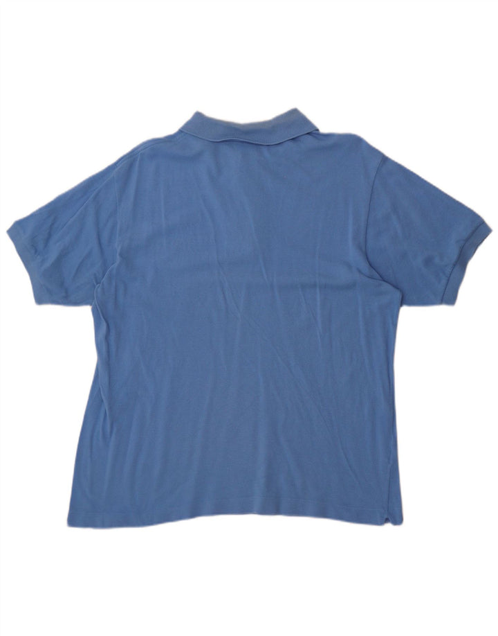 Camisa polo masculina Lacoste tamanho 5 grande algodão azul