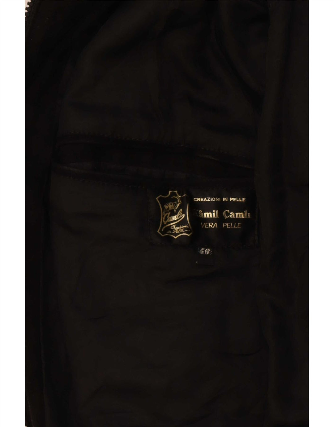 Jaqueta bomber de camurça masculina vintage IT 46 couro preto pequeno
