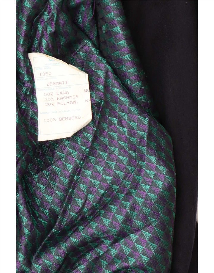 Micheli Mens Overcoat IT 48 Lã Azul Marinho Médio