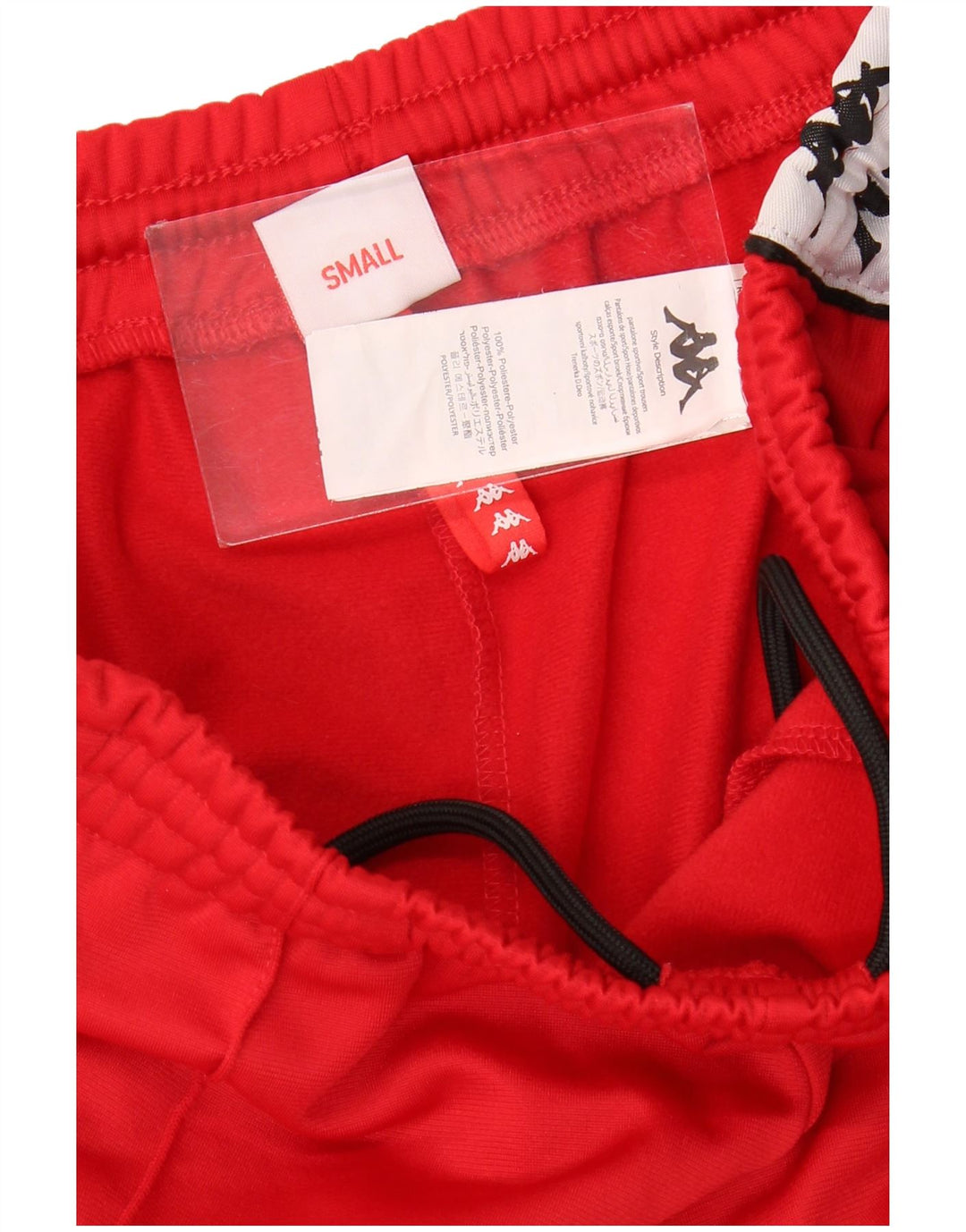 Kappa Mens Graphic Tracksuit Calças Pequeno Poliéster Colorblock Vermelho