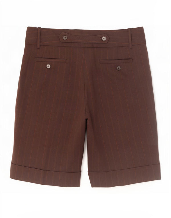 Zara Womens Chino Shorts EU 40 Medium W30 Brown Striped Polyester