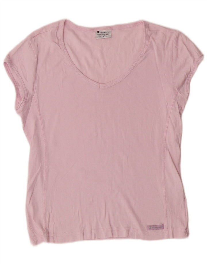 Camiseta feminina CHAMPION UK 14 grande algodão rosa