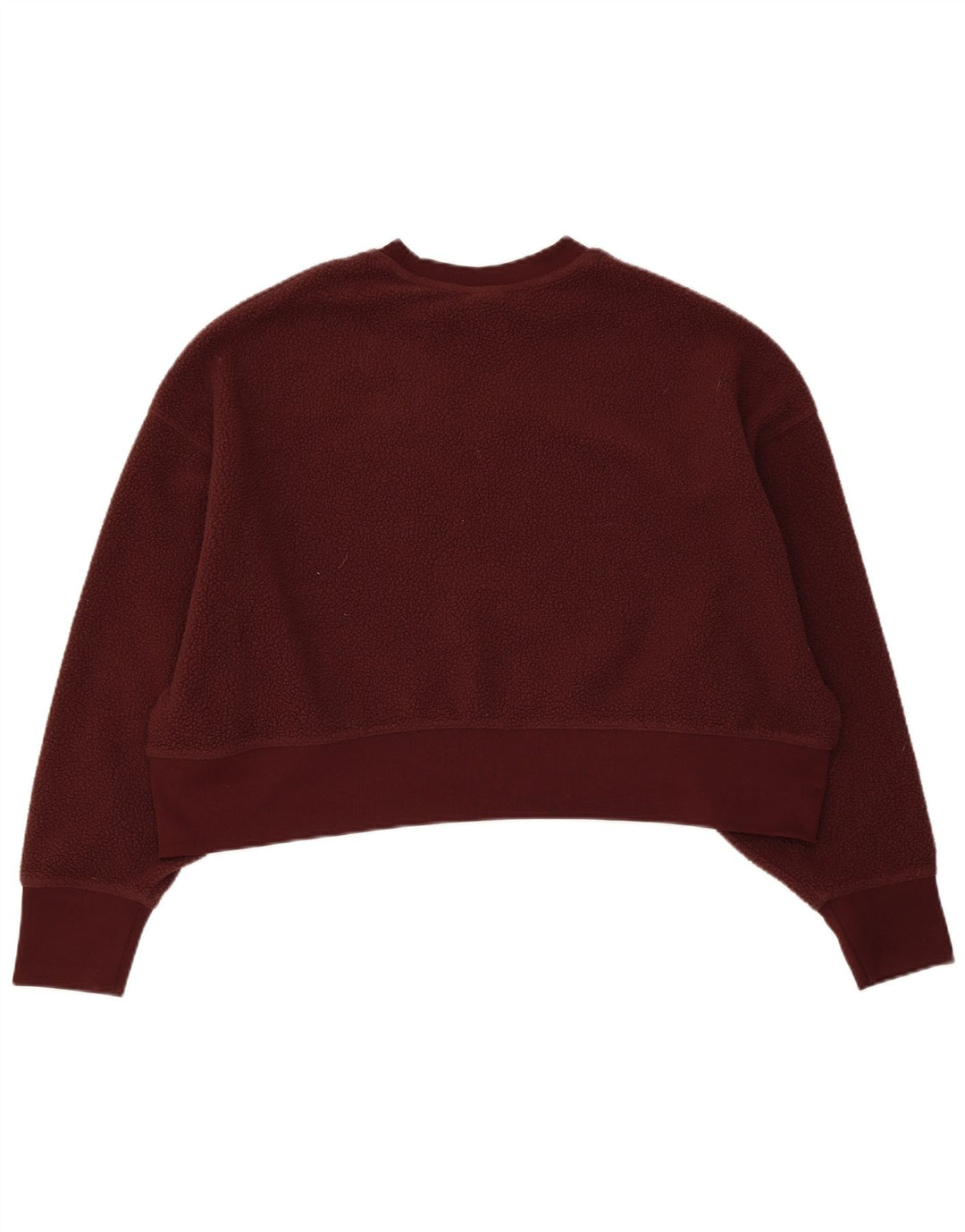 Suéter Nike Feminino Crop Oversized Fleece UK 10 Pequeno Marrom Poliéster