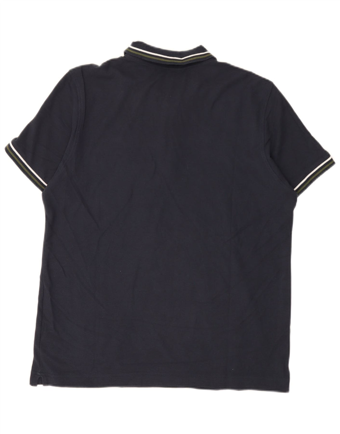 Camisa polo masculina Lotto médio algodão listrado azul marinho