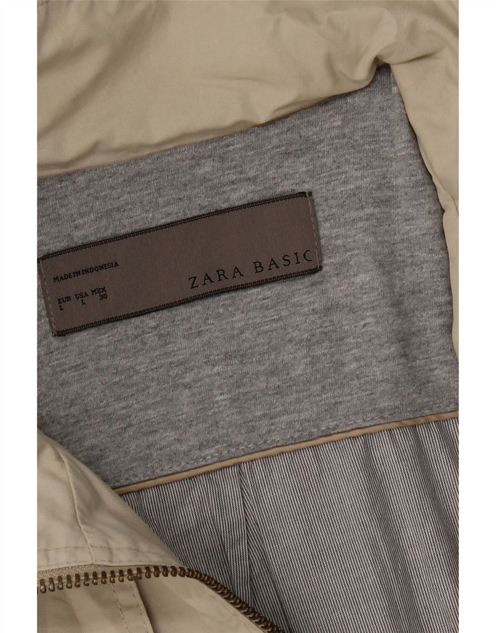 Jaqueta bomber feminina Zara Reino Unido 14 grande bege