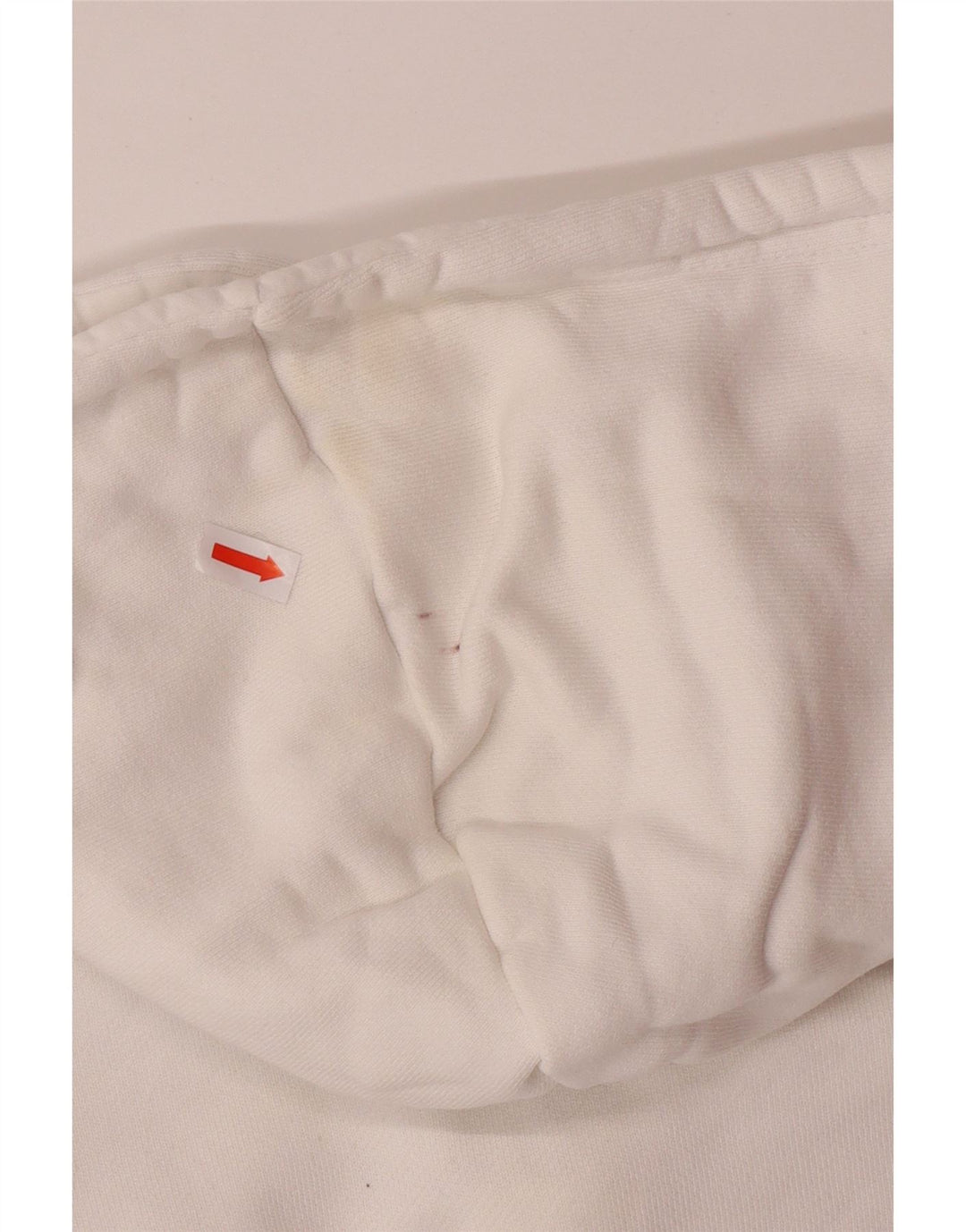 ADIDAS Womens Crop Graphic Hoodie Jumper UK 8 Pequeno Algodão Branco