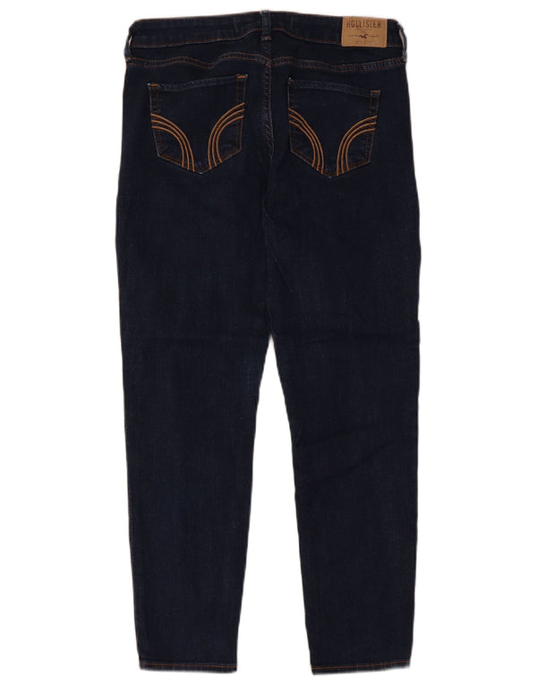Hollister Womens Crop Slim Jeans EUA 5 Pequeno W27 L25 Azul Marinho Algodão