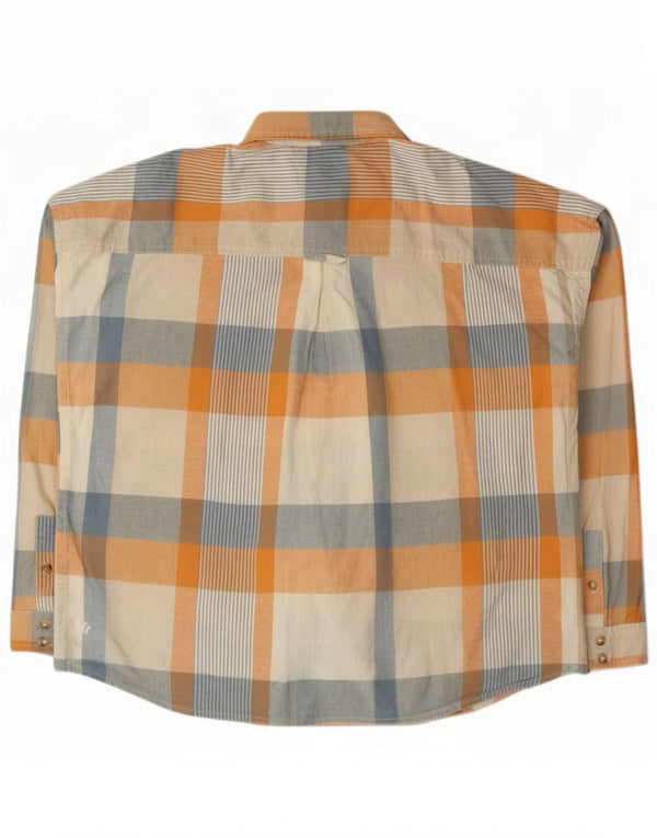 Camisa de flanela feminina Fat Face UK 12 Algodão xadrez multicolorido médio
