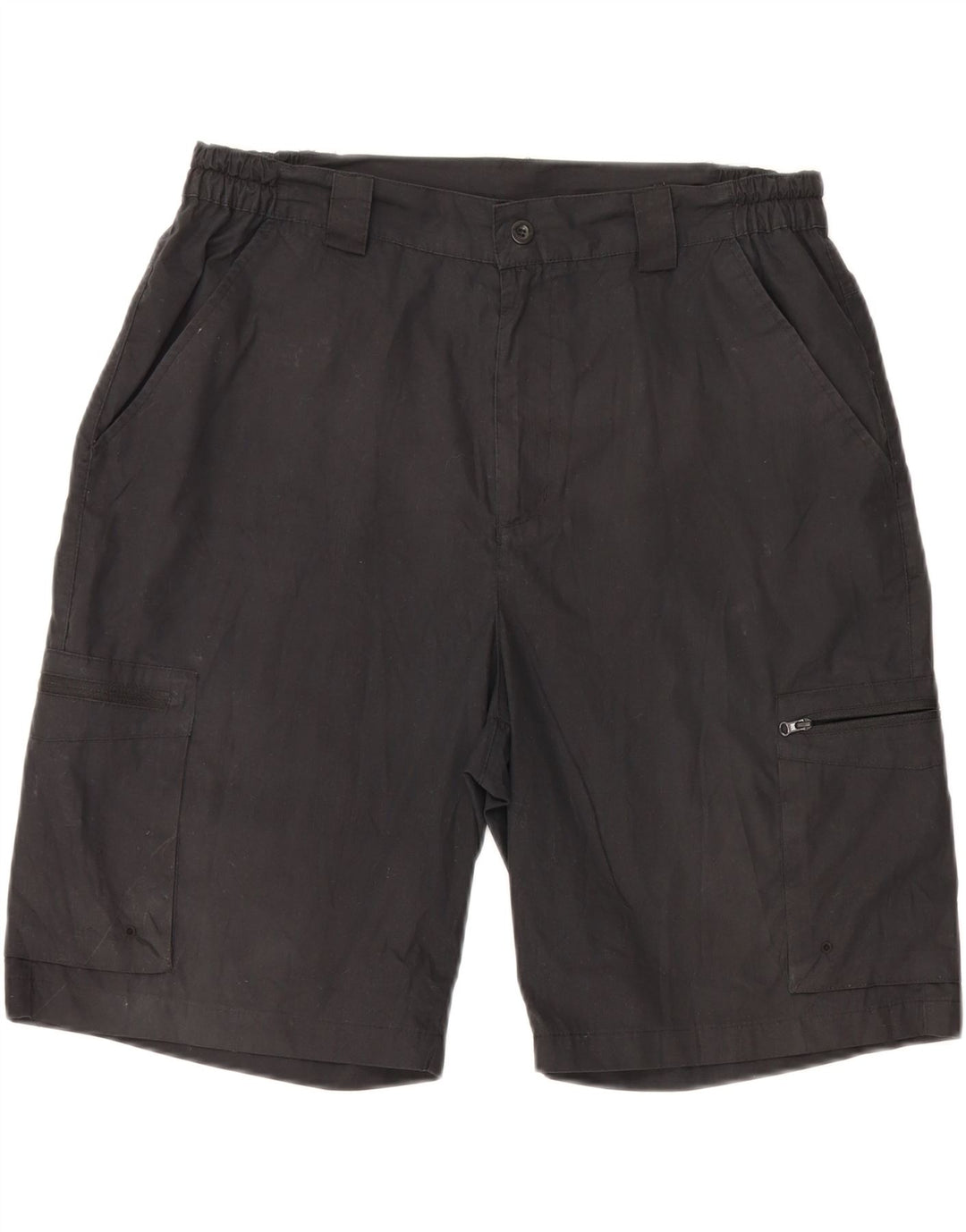 Shorts de carga masculino Mountain Warehouse W36 grande poliéster preto