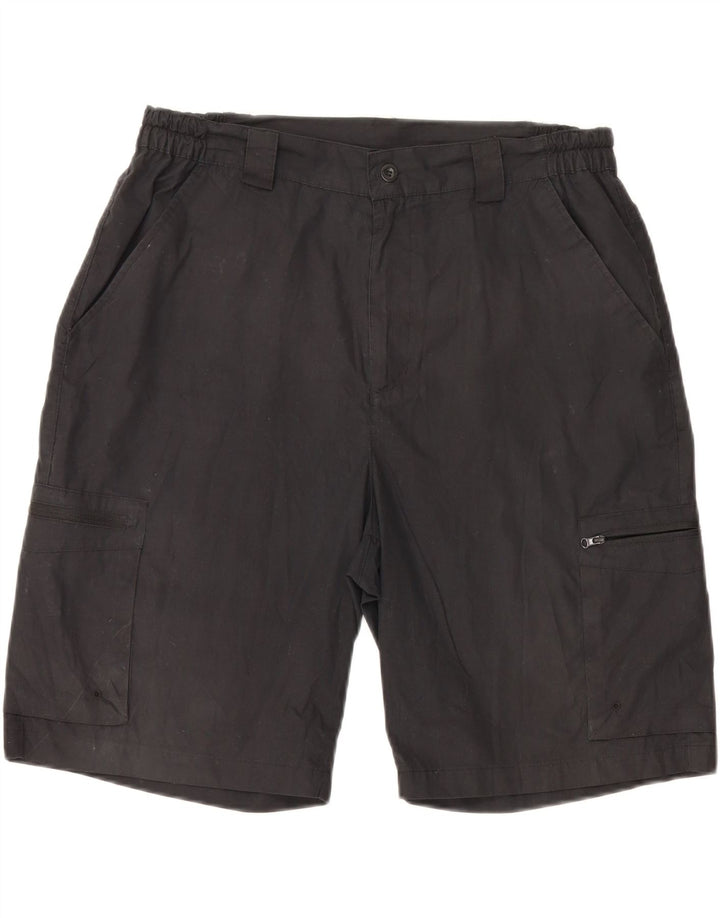 Shorts de carga masculino Mountain Warehouse W36 grande poliéster preto