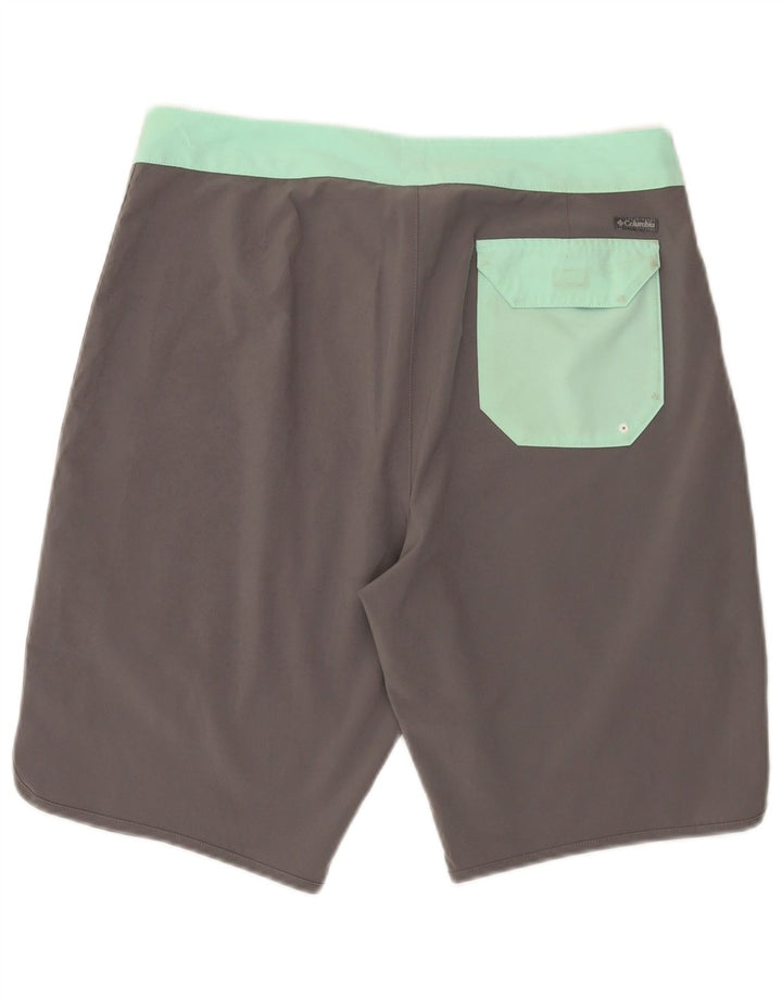 Shorts de natação masculino Columbia cinza médio colorblock poliéster