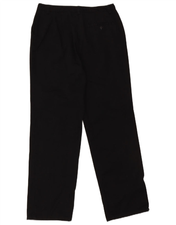 EDDIE BAUER Calça chino feminina reta UE 40 Médio W30 L30 preta