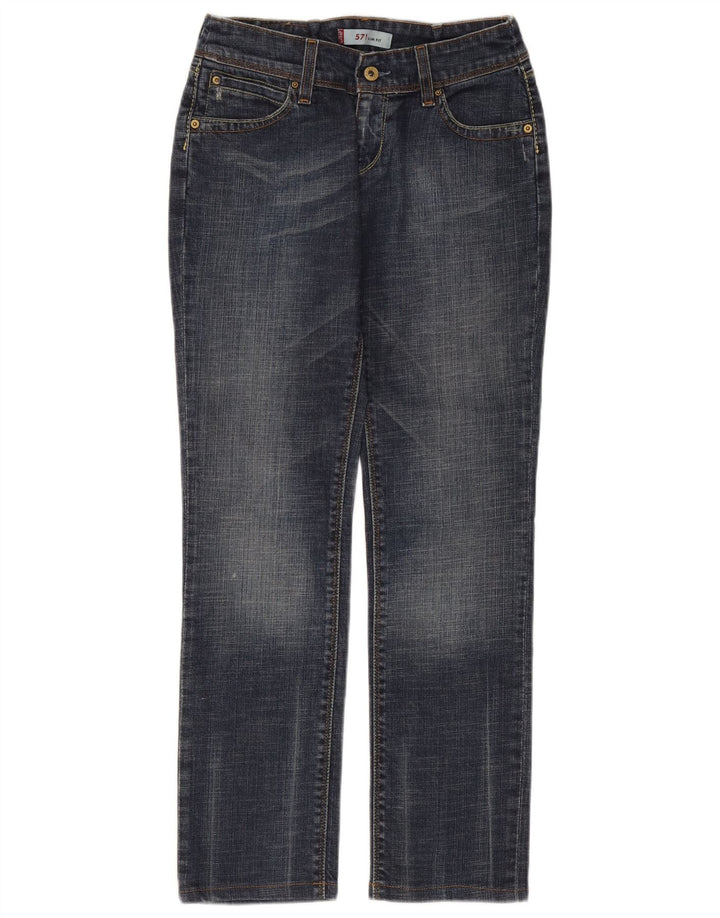 Calça jeans feminina Levi's 571 Slim W30 L30 azul algodão