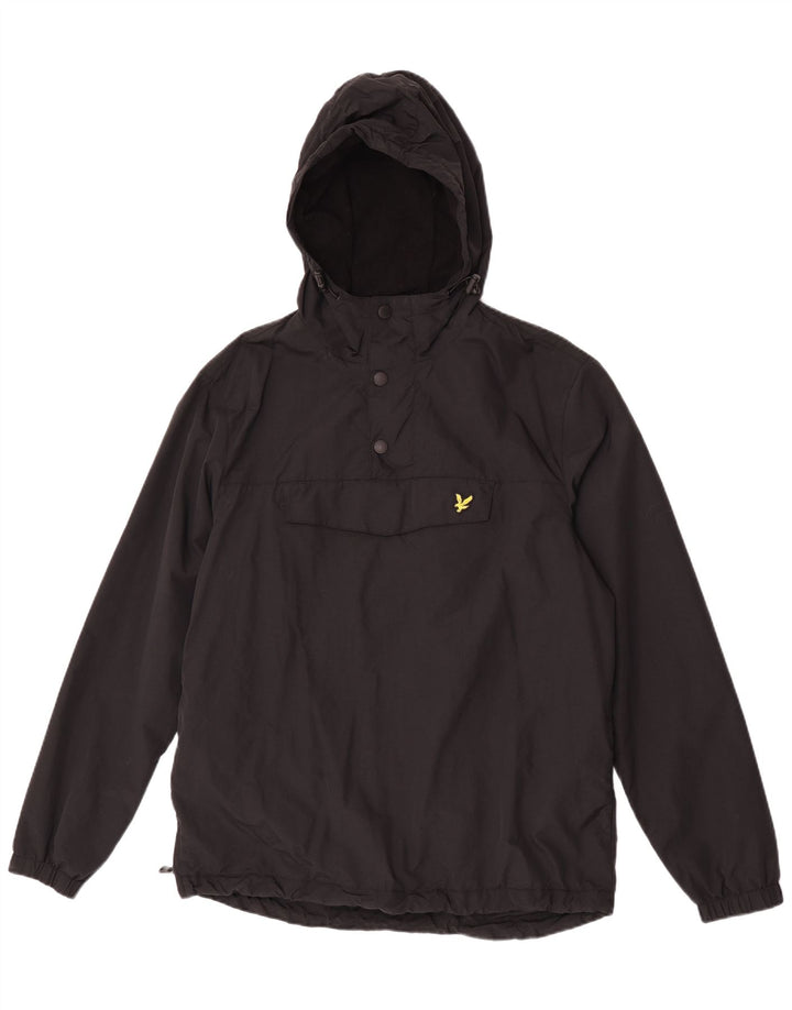 Jaqueta anorak masculina com capuz Lyle & Scott Reino Unido 40 grande nylon preto
