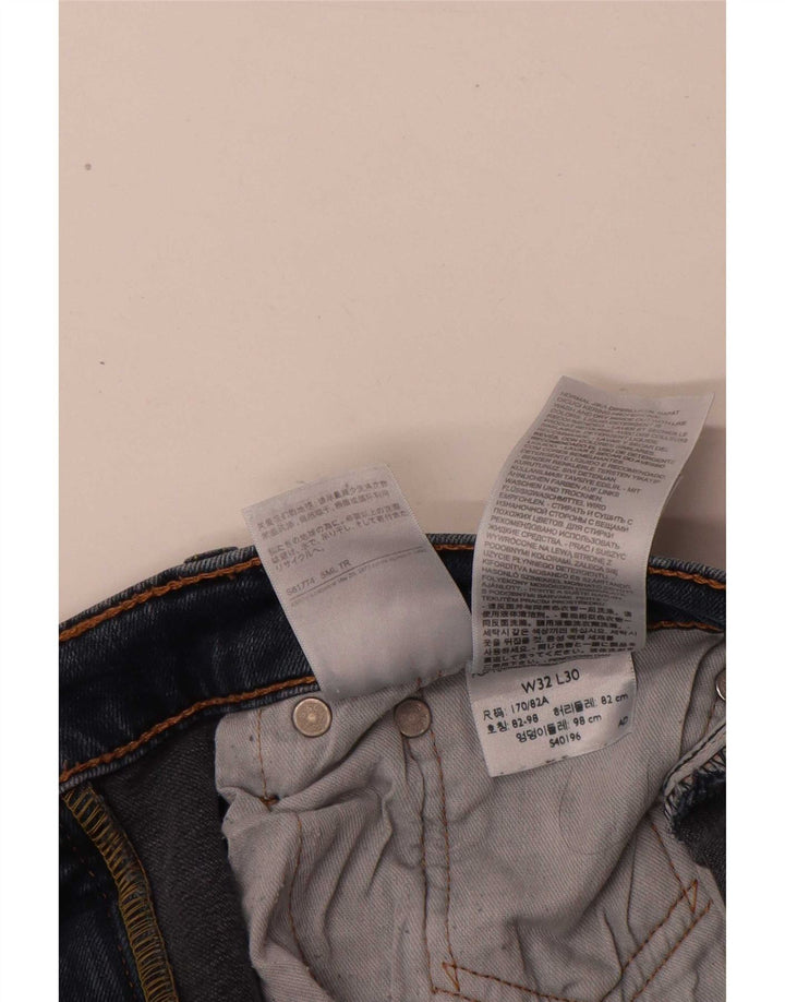 Calça jeans feminina Levi's 512 Slim Tapered W32 L30 azul algodão