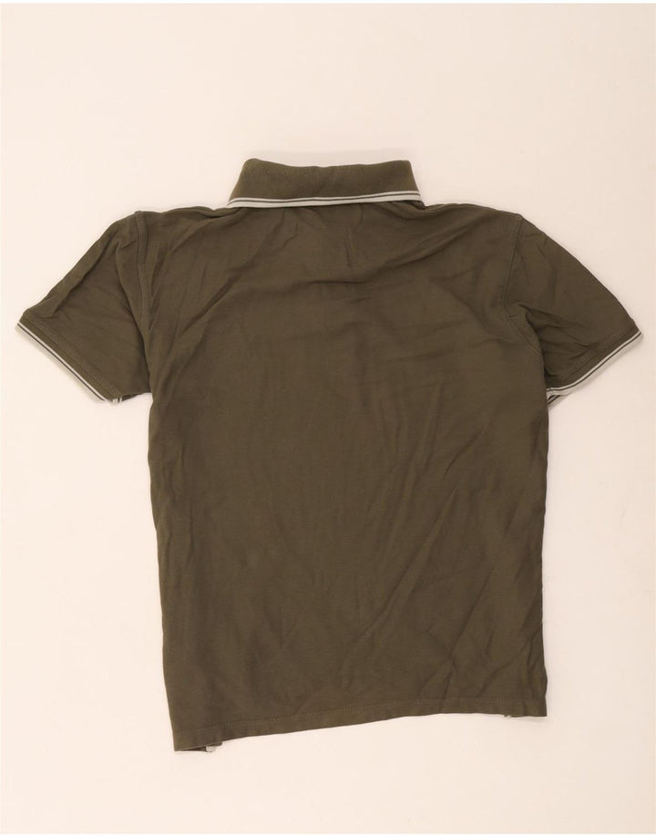 Camisa polo masculina Avirex grande algodão listrado cáqui