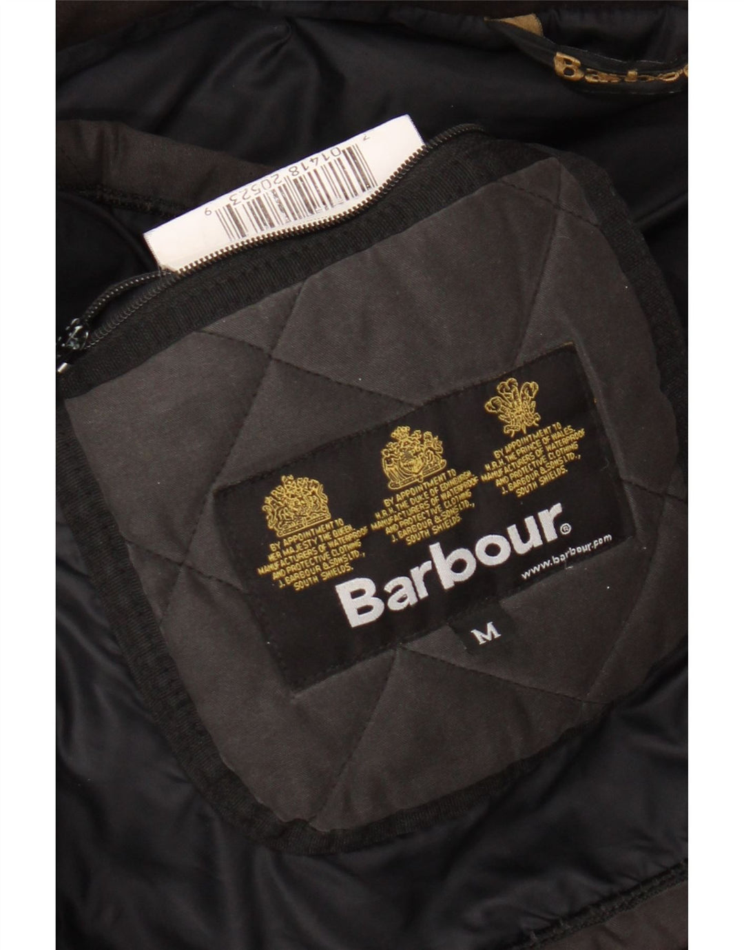Jaqueta acolchoada masculina BARBOUR UK 38 poliéster marrom médio