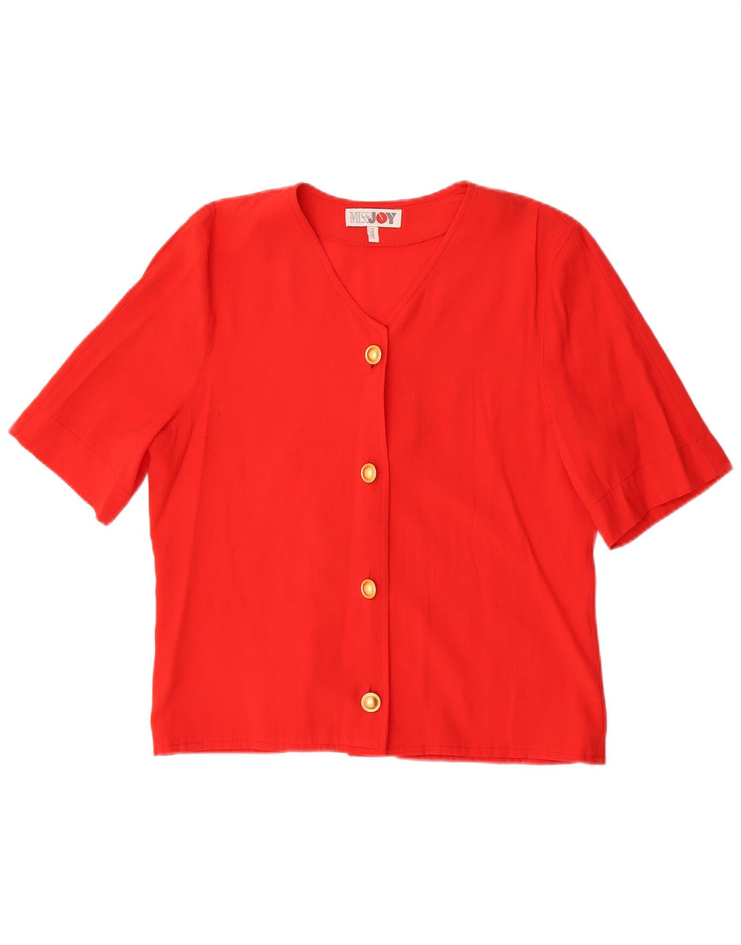 Blusa feminina de manga curta Miss Joy EU 38 viscose vermelha média
