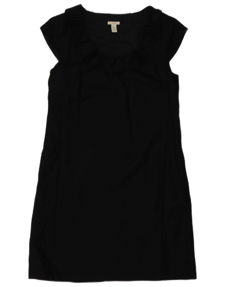 J. CREW Vestido feminino evasê US 12 grande lã preta