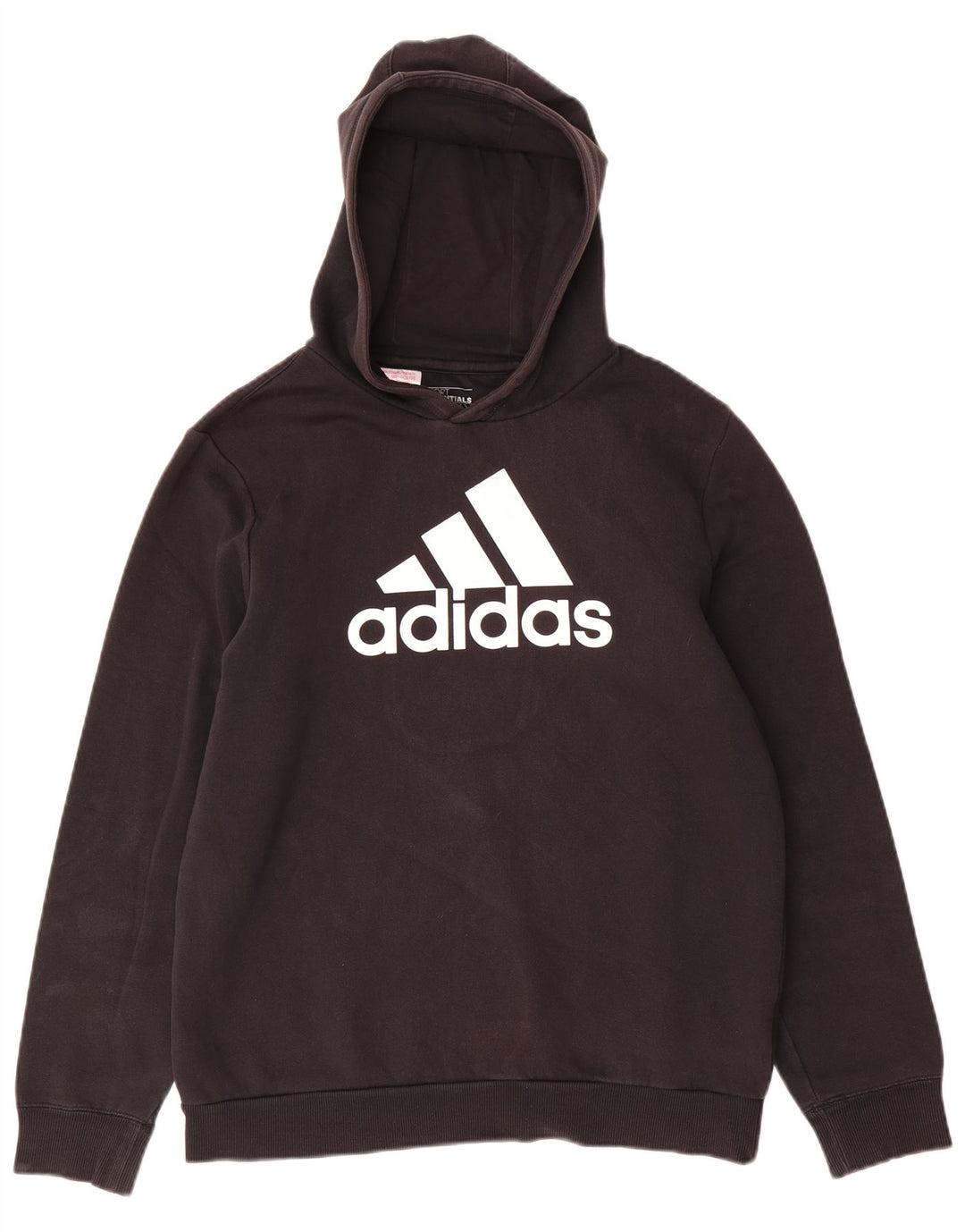 ADIDAS Meninos Graphic Hoodie Jumper 15-16 Anos XL Preto Algodão