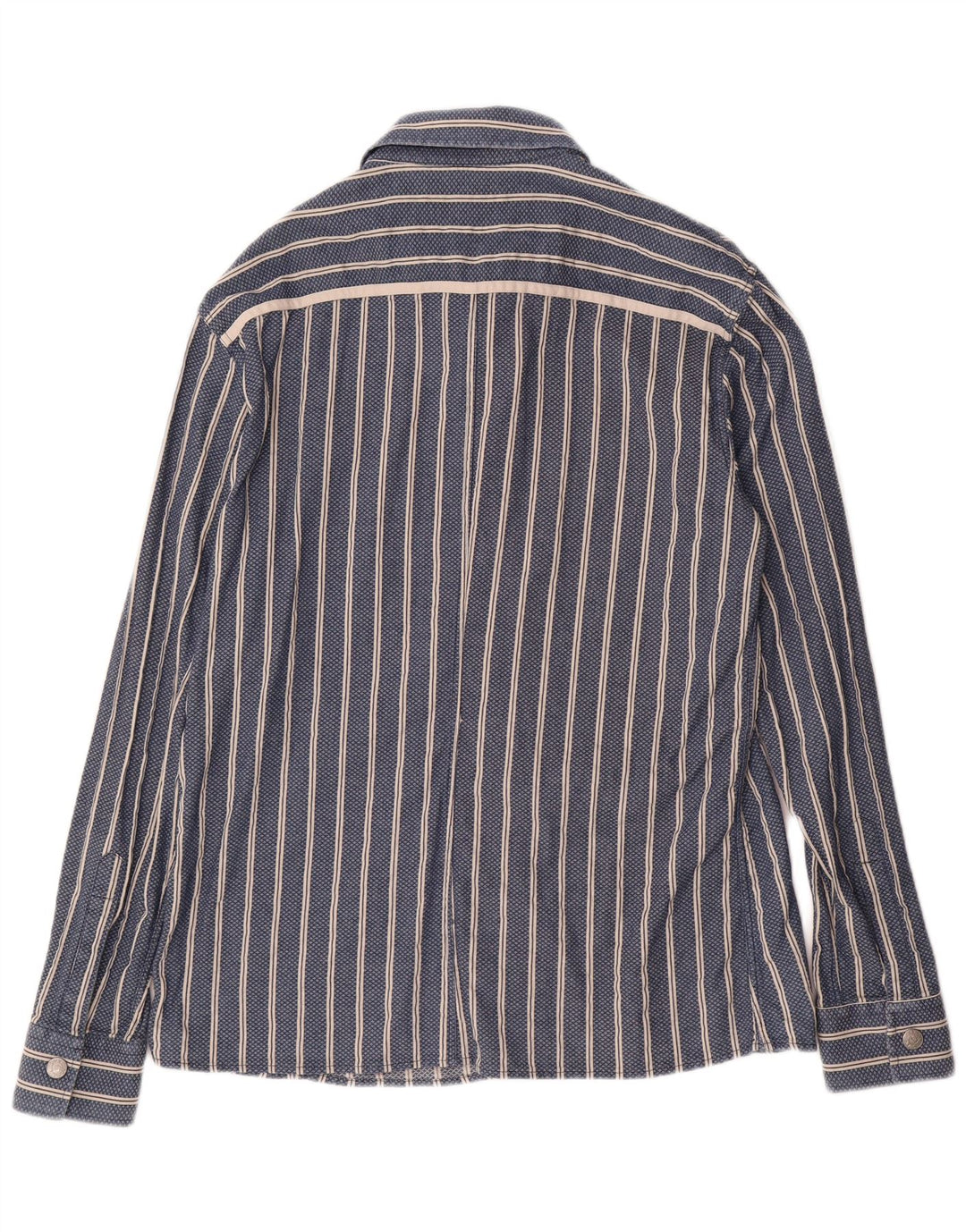 ARMANI JEANS Camisa masculina 2XL listrada azul