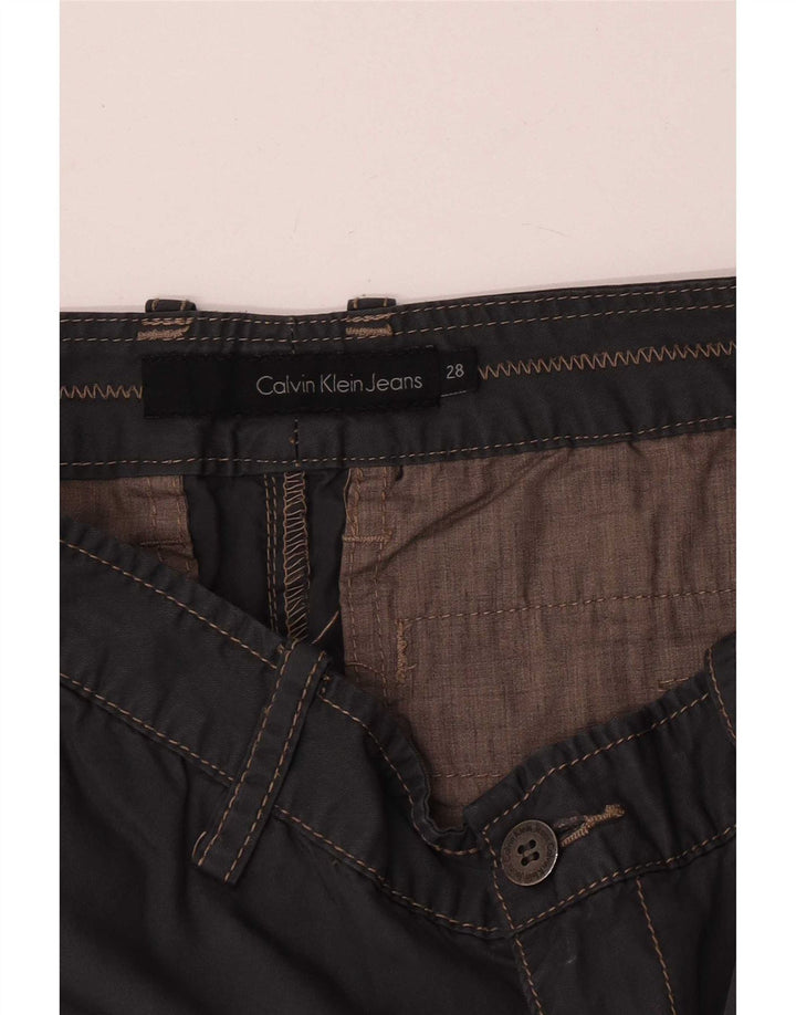 Calça chino reta feminina Calvin Klein W28 L29 cinza