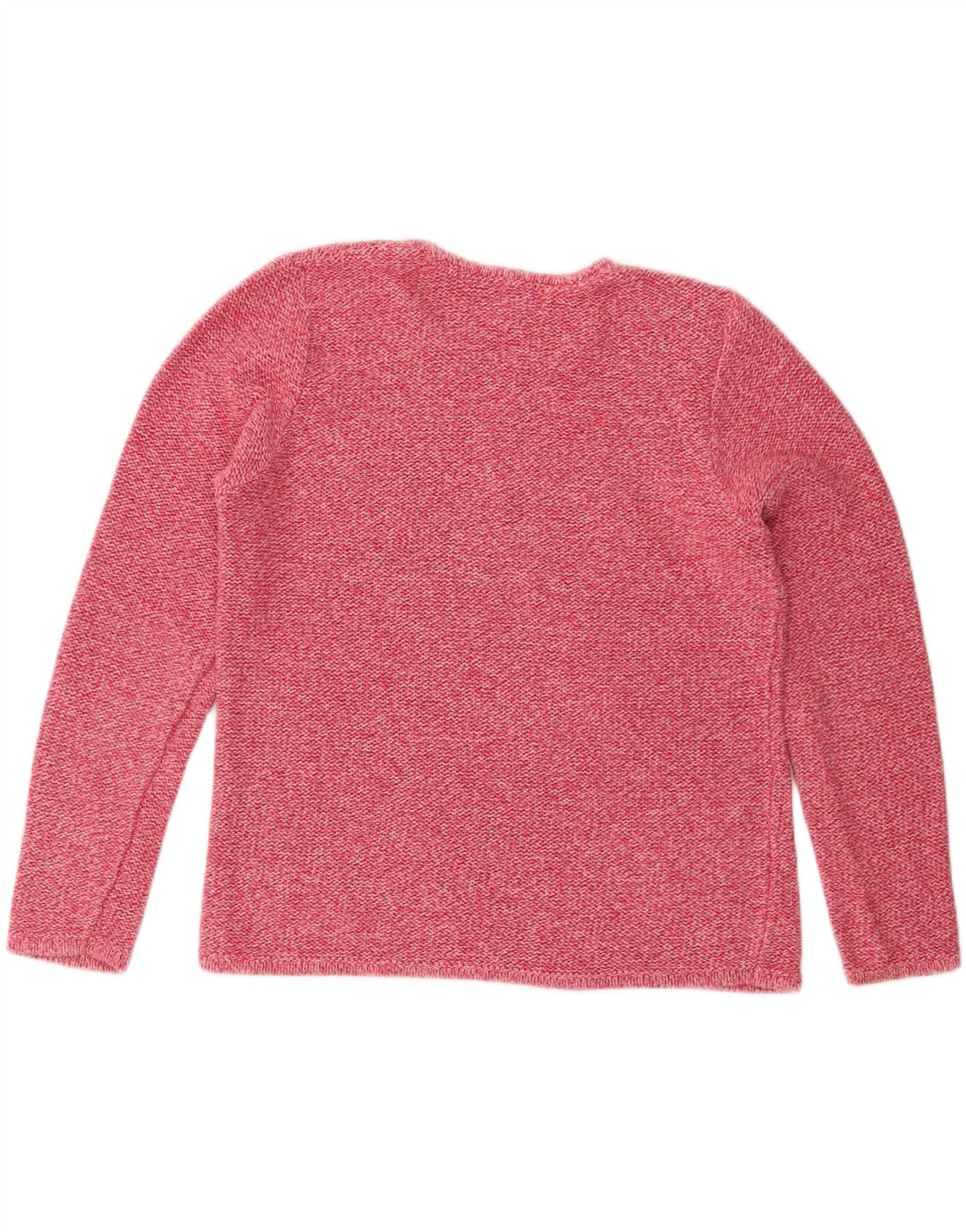 L.L.BEAN Womens Crew Neck Jumper Sweater UK 14 Medium Pink Cotton Vintage L.L.Bean and Second-Hand L.L.Bean from Messina Hembry 