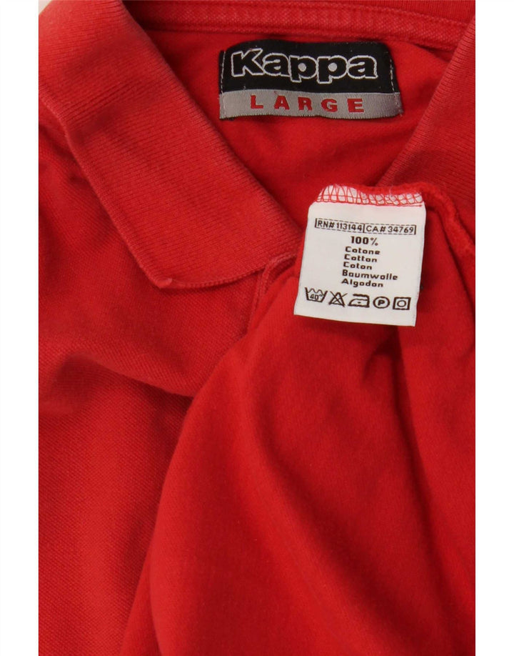 Camisa polo masculina Kappa grande algodão vermelho
