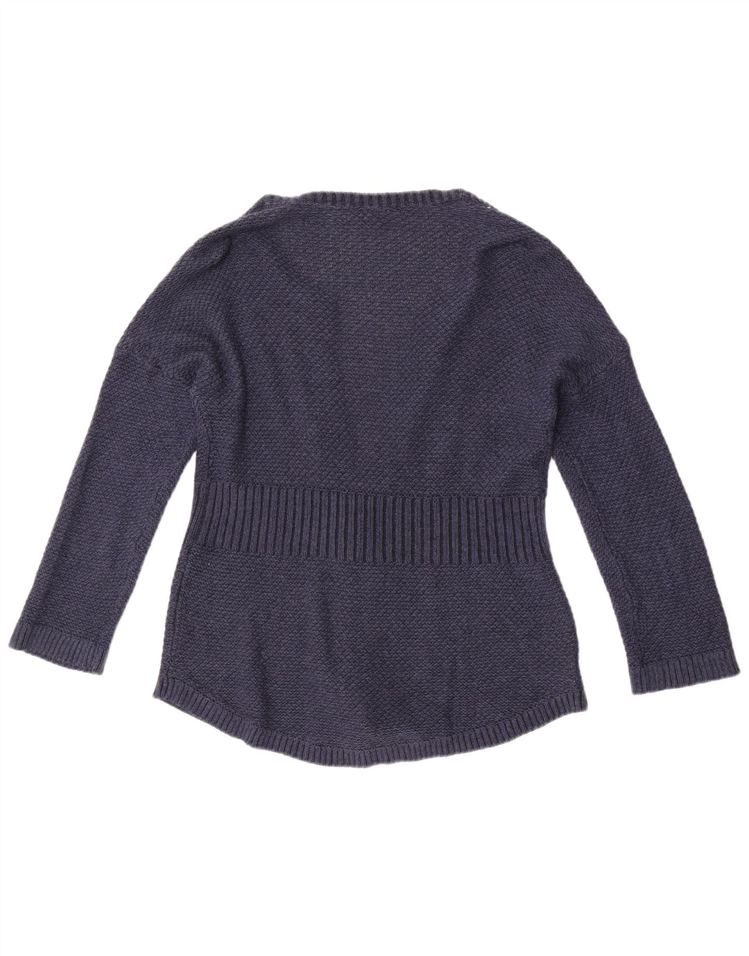 Suéter cardigã feminino Eddie Bauer Reino Unido 14 algodão azul marinho médio